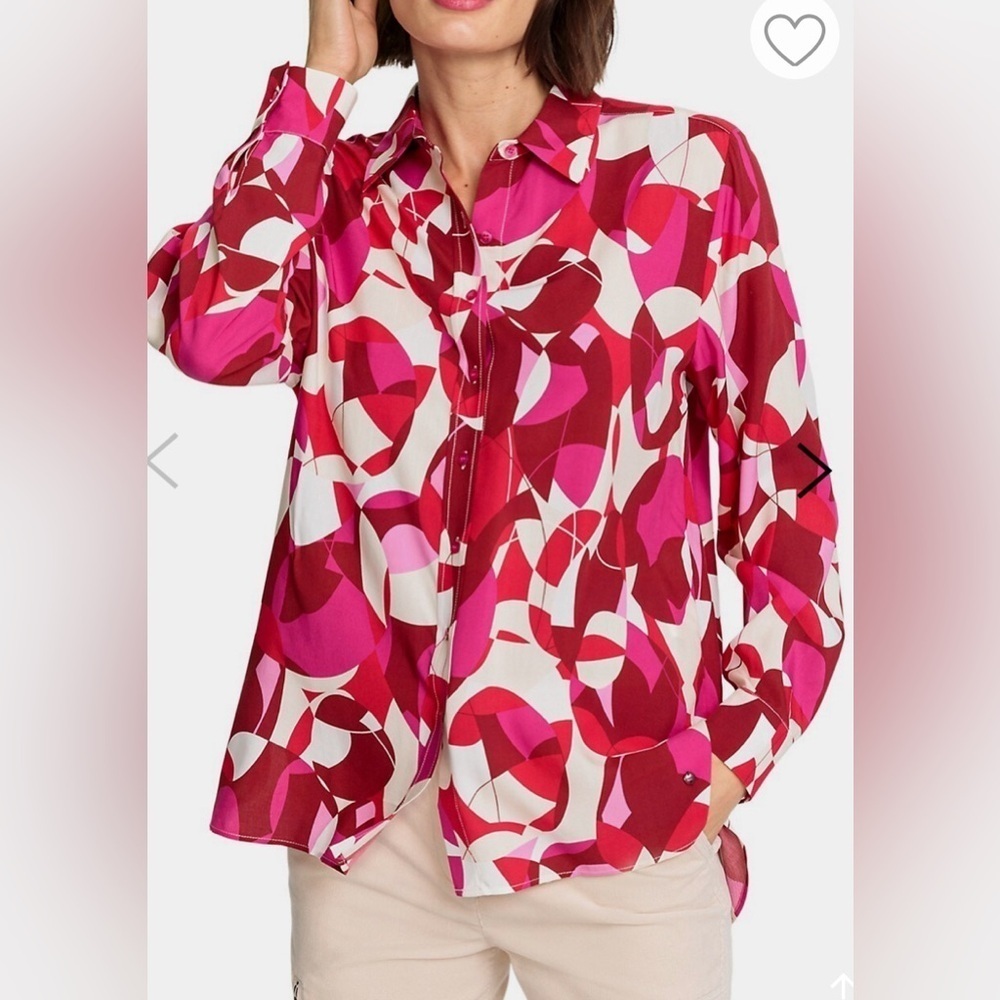 Olsen - Vivid Colour Geo-Print Shirt
